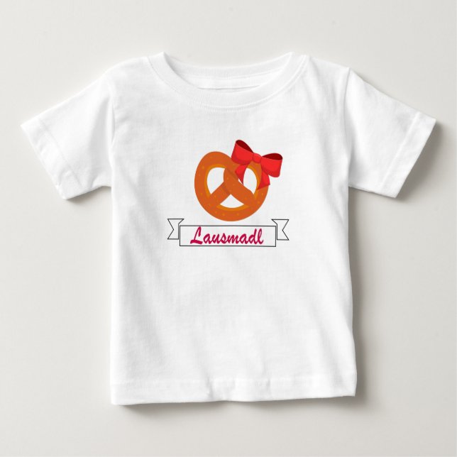 Camiseta Para Bebê Lausmadl Oktoberfest Dirndl Bayern Spruch (Frente)