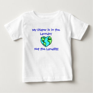Camiseta Para Bebê Lavanderia W/Back da fralda