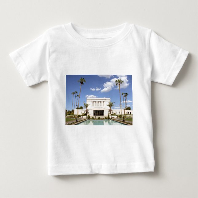 Camiseta Para Bebê lds mesa arizona temple foto mormon (Frente)