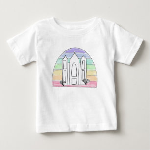Camiseta Para Bebê LDS Salt Lake City Temple Manuscrito