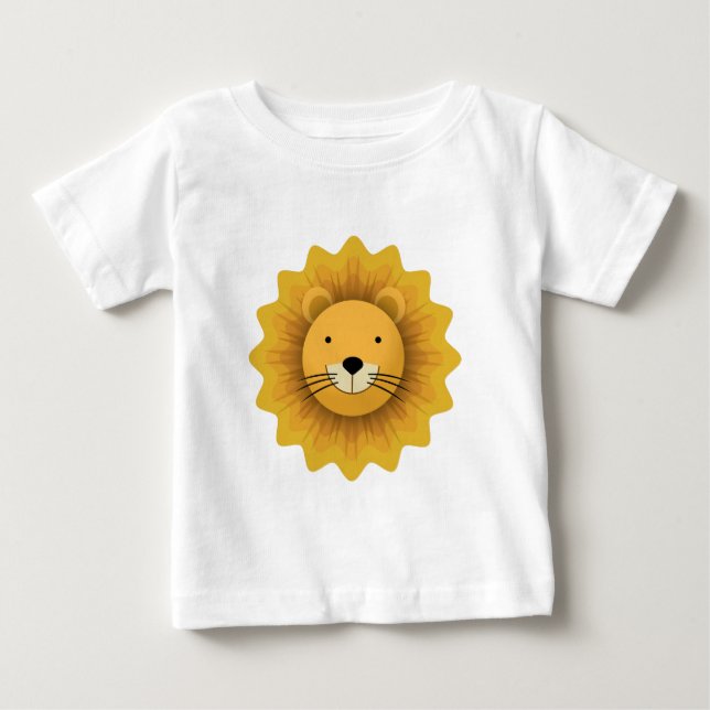 Camiseta Para Bebê Leão (Frente)