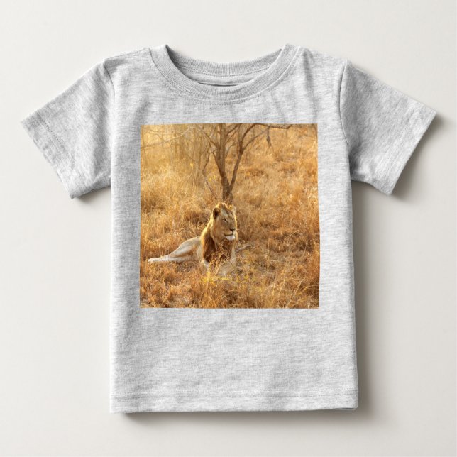 Camiseta Para Bebê Leão (Frente)