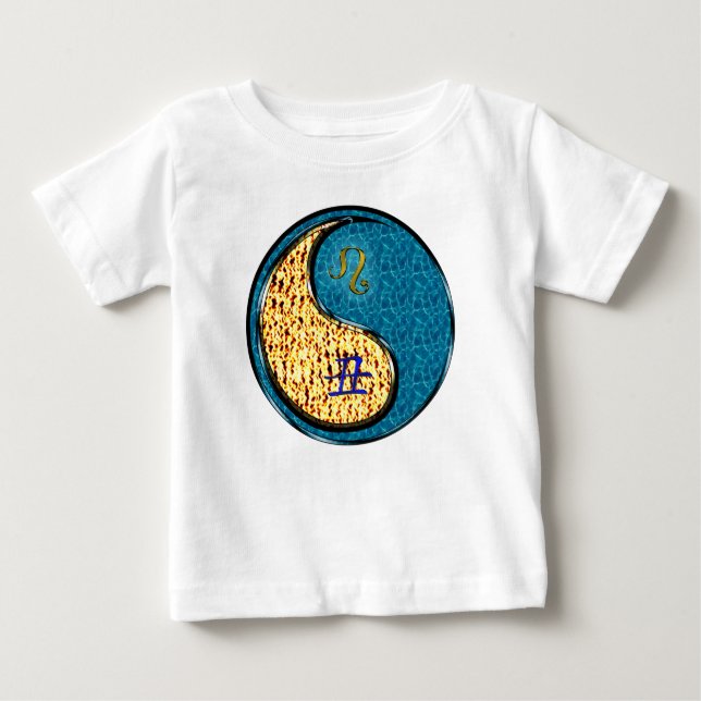 Camiseta Para Bebê Leão & Boi de Água (Frente)