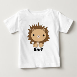 Camiseta Para Bebê Leão bonito Grrr de Kawaii? T-shirt