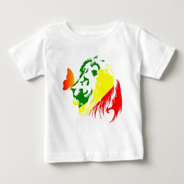 CAMISETA PARA BEBÊ LEÃO BORBOLETA FLY (Frente)