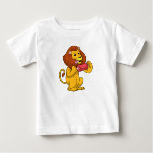 Camiseta Para Bebê Leão com carne