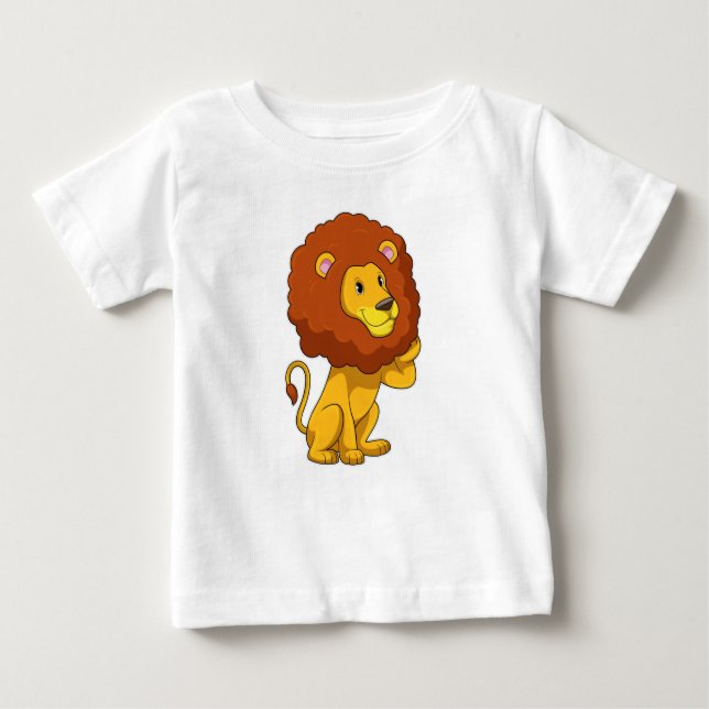 Camiseta Para Bebê Leão com Curls (Frente)