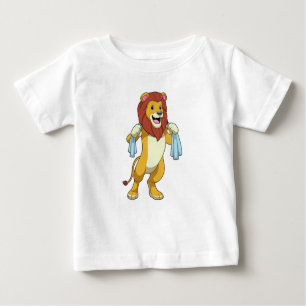 Camiseta Para Bebê Leão com Toalha para Chá