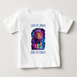 Camiseta Para Bebê Leão de Judah Faith Jesus Presente Cristão