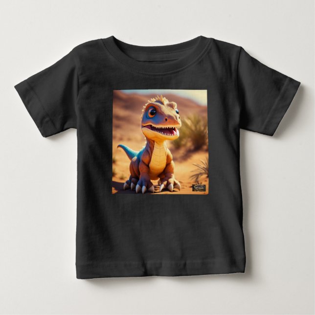 Camiseta Para Bebê Leão Dino-Mite (Frente)