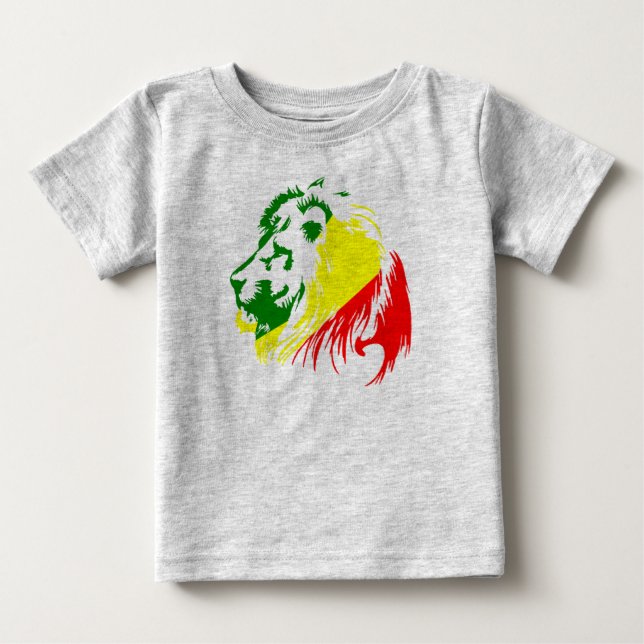 CAMISETA PARA BEBÊ LEÃO ESTILO (Frente)