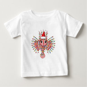 Camiseta Para Bebê Leão-marinho Colorido Vestindo um Chapéu de Papai