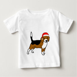 Camiseta Para Bebê Lebreiro com chapéu do papai noel