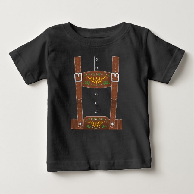 Camiseta Para Bebê Lederhosen Oktoberfest German Culture Halloween (Frente)