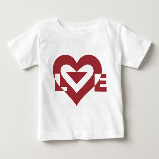 Camiseta Para Bebê Legal Amor Gráfico, Burgandy (Frente)