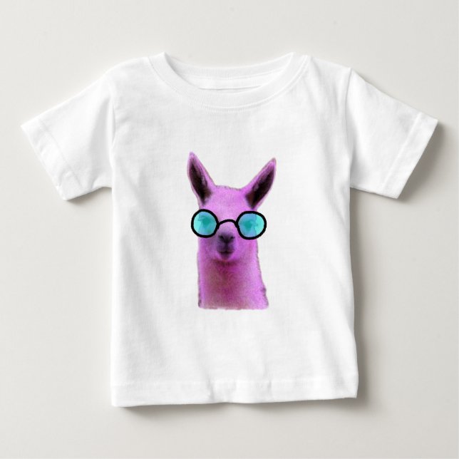 Camiseta Para Bebê Legal Llama Rosa! (Frente)