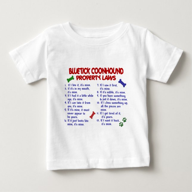 Camiseta Para Bebê Leis 2 da propriedade do COONHOUND de BLUETICK (Frente)