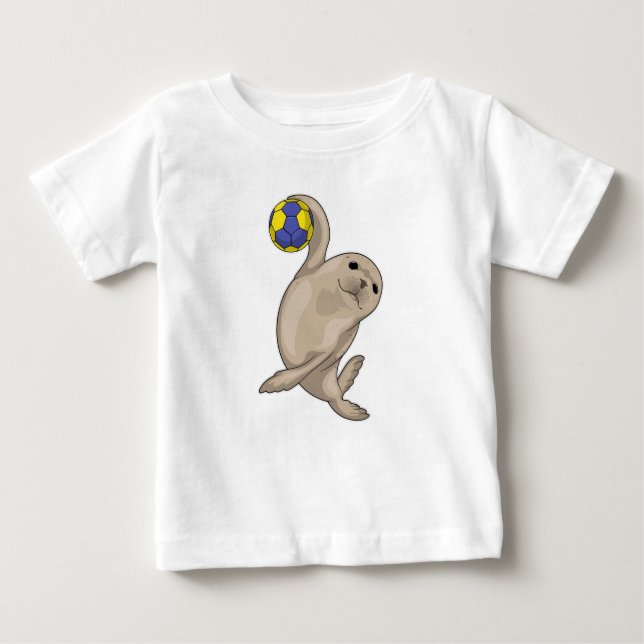 Camiseta Para Bebê Leitor de Andebol Seal (Frente)