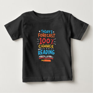 Camiseta Para Bebê Leitura - 100% de probabilidade de leitura