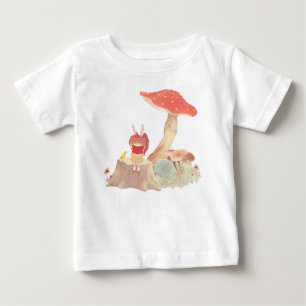 Camiseta Para Bebê Leitura de Conto de Fadas: Garota Coelhinha Sob o 