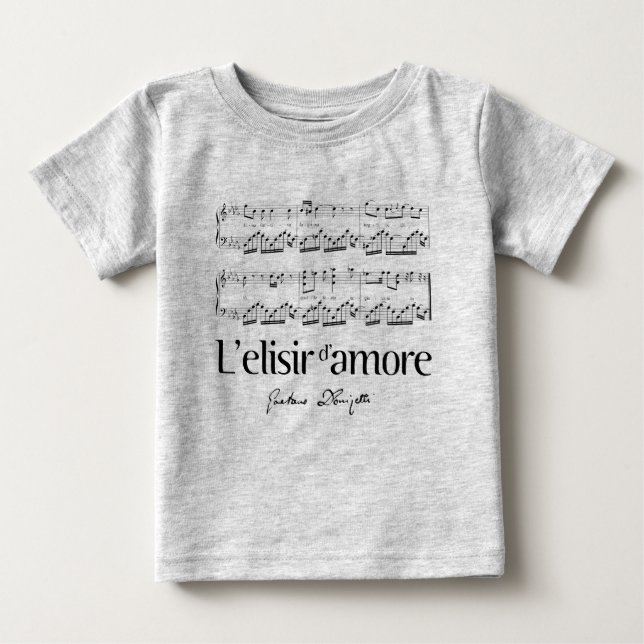 Camiseta Para Bebê L'elisir d'amore 2 (Frente)