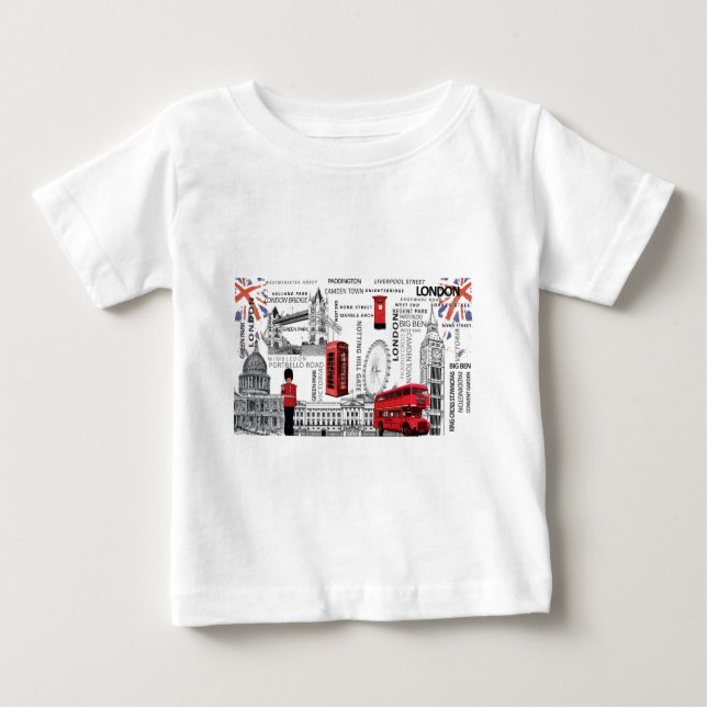 Camiseta Para Bebê Lembrança merged.jpg de Londres (Frente)