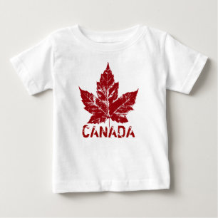 Camiseta Para Bebê Lembrança retro da folha de bordo do t-shirt lega