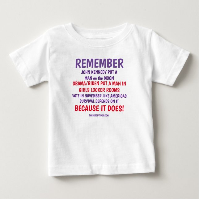 CAMISETA PARA BEBÊ LEMBRE-SE DE VOTAR (Frente)