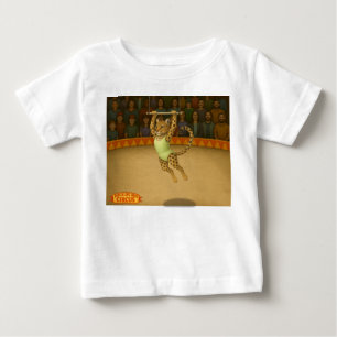 Camiseta Para Bebê Lena artista de trapézio leopardo