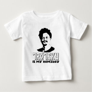 Camiseta Para Bebê Leon Trotsky é meu ficar em casa