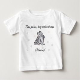 Camiseta Para Bebê Leopard Baby Tee – Custom Name