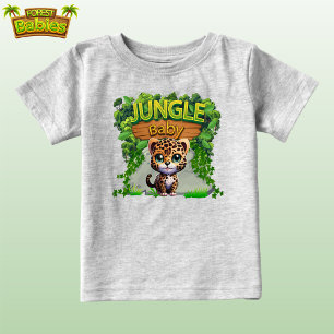 Camiseta Para Bebê Leopardo-da-selva, Gato-Gato-Gato-da-selva 🐆