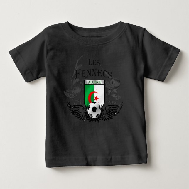 Camiseta Para Bebê Les Fennecs 2014 Argélia Futebol de 2014 (Frente)
