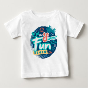 Camiseta Para Bebê Letra de Mão de Verão