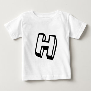 Camiseta Para Bebê Letra H
