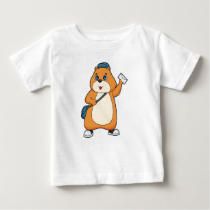 Camiseta Para Bebê Letra Hamster Postman