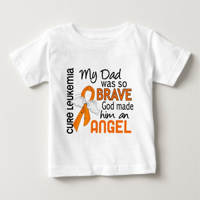 Camiseta Para Bebê Leucemia do pai do anjo 2 (Frente)