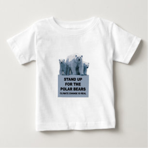 Camiseta Para Bebê Levante-se para os Ursos Polares