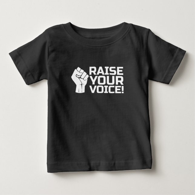 Camiseta Para Bebê Levante Sua Voz 2 W (Frente)