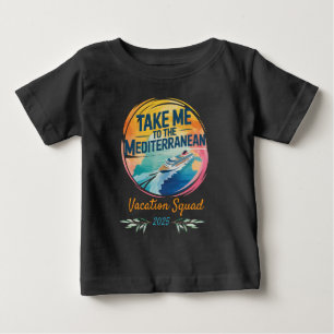 Camiseta Para Bebê Leve-me ao Mediterrâneo Cruzeiro