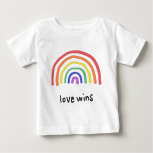 Camiseta Para Bebê LGBTQA+ ORGULHO [O amor vence]
