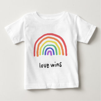 Camiseta Para Bebê LGBTQA+ ORGULHO [O Amor vence]