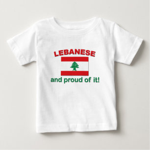 Camiseta Para Bebê Libanês orgulhoso