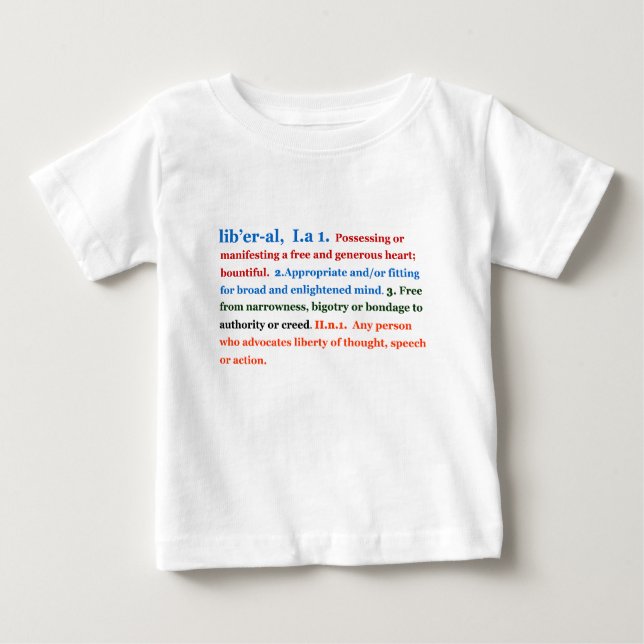 Camiseta Para Bebê Liberal (Frente)