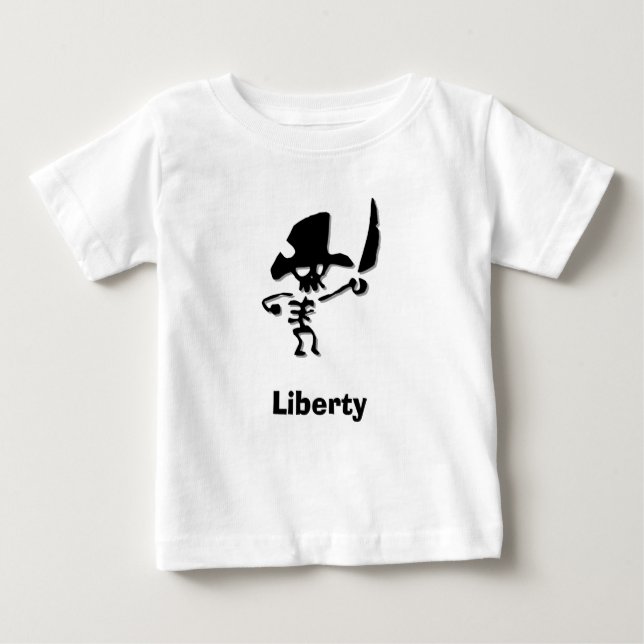 Camiseta Para Bebê Liberdade Pirata (Frente)