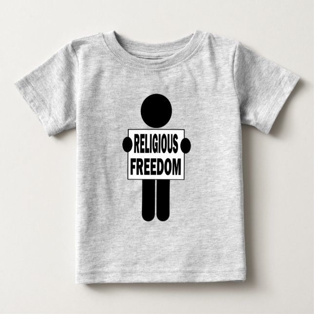 Camiseta Para Bebê Liberdade religiosa (Frente)