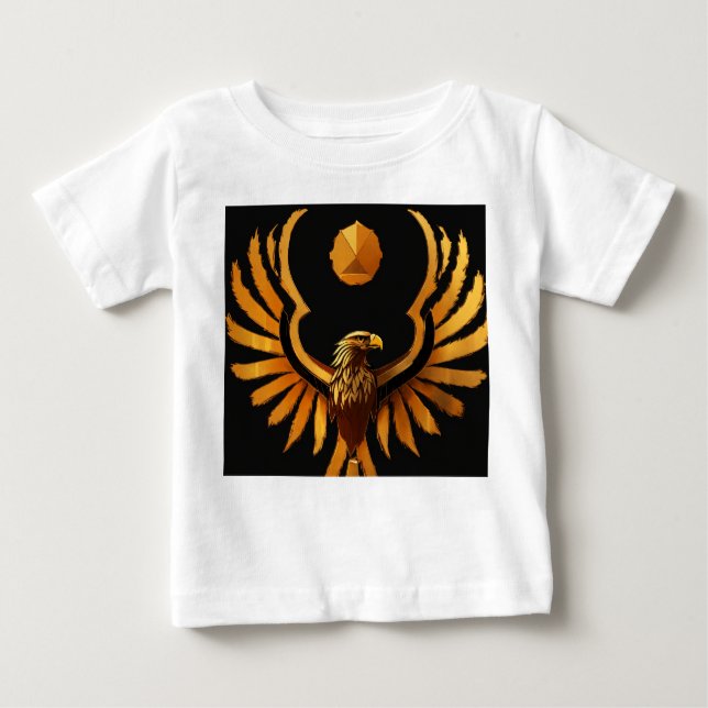 Camiseta Para Bebê Libere o espírito selvagem com uma crista feroz (Frente)