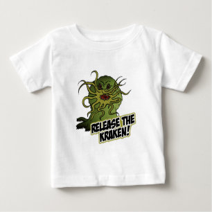 Camiseta Para Bebê liberte o kraken