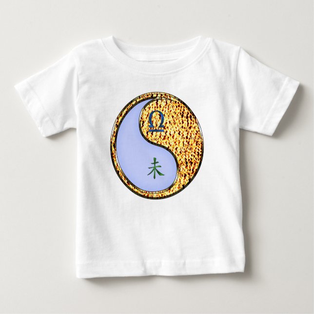 Camiseta Para Bebê Libra & Cabra de Fogo (Frente)