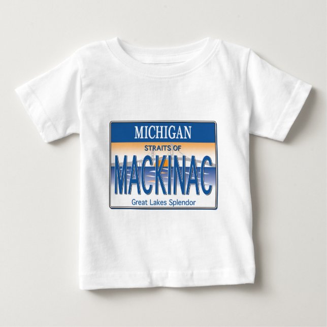Camiseta Para Bebê Licença Mackinac (Frente)